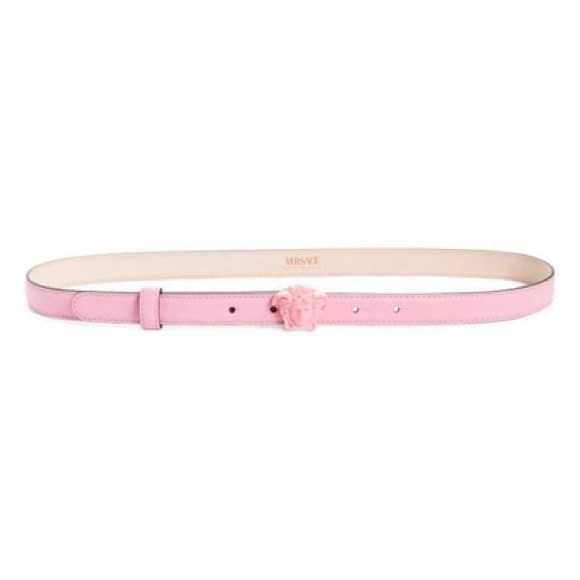 New Authentic VERSACE Pink leather ''Medusa'' belt by VERSACE - Picture 7 of 9
